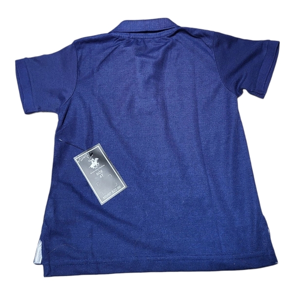 NWT Kids Beverly Hills Polo Club Blue Polo Shirt Classic Design - Size 4T - Picture 2 of 3
